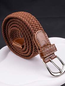 1pc 26-Color Elastic Waist Belt (2.5cm Wide, 105cm Long), Fashion Sports Unisex Couples Woven Elastic Waistband