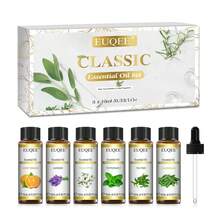 Set de regalo de aceites esenciales EUQEE, Set de 6 piezas/12 piezas de aceites esenciales de aromaterapia, Set de aceites con aroma a frutas, Adecuado para difusor, aromaterapia, velas, jabón, Múltiples tamaños disponibles, Set de regalo de aceites esenciales premium - Múltiples aromas - Ver 17