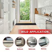 1 件 0.9mx5cm 多用途坡道垫门槛坡道 - 自粘、耐用、防滑，适用于机器人吸尘器、购物车、自行车、轮椅 - 非常适合室内门槛