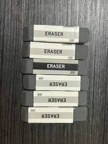 3 件装磨砂半砂橡皮擦 | 学生适用钢笔和中性笔橡皮擦 | 考试级干净，无残留 | 两用可擦设计 - 彩色 - 查看 12