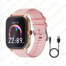 Reloj inteligente resistente al agua, llamada/marcación inalámbrica, múltiples modos deportivos, alerta y rechazo de llamadas entrantes, notificación de SMS, fondo de pantalla personalizable, compatible con smartphone/sistema Android - Multicolor - Ver 9