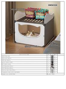 4-Season Enclosed Cat Bed, Ventilated Cool For Summer, Suitable For Upper & Lower Bunk, Cat Villa - Multicolor - View 13