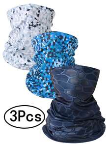 3 件套颈套面罩围巾，透气防晒防风，适用于滑雪钓鱼徒步骑行多用途颈套，男女通用，适用于工作、跑步运动出汗 - A - 查看 13