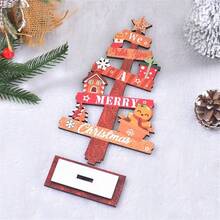 1 szt. ozdoba świąteczna na biurko w kształcie piernikowego ludzika, drewniana dekoracja świąteczna