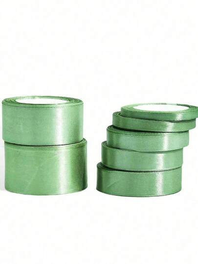 1 卷 22 米，缎带鼠尾草绿色丝带丝绸灰鼠尾草丝带适用于工艺品、毕业礼物包装、蝴蝶结、花束、蛋糕、婚礼邀请卡、派对装饰