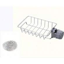 不锈钢水龙头收纳架 - 多功能厨房水槽收纳架、储物架、浴室淋浴篮，可收纳海绵、刷子、毛巾和厨房必需品，壁挂式设计，易于安装 - 彩色 - 查看 15