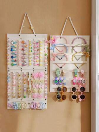 1 Pieza Bolsa de almacenamiento plegable para joyas, pasadores, diademas montada en la pared para mujeres. Organizador de almacenamiento esencial para viajes, vacaciones, decoración de otoño, otoño, Halloween