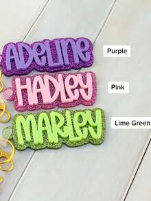 Custom Backpack Keychain Name Tag, Acrylic Keychain Personalized Diaper Bag Tag Lunch Box Tag Kid Backpack Tag For Kids - Multicolor - View 10
