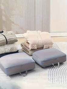 Multifunktionale komprimierte staubdichte Aufbewahrungstasche, Kleidung und Decken Transporttasche mit großer Kapazität, tragbare und platzsparende selbstkompressionstasche, Decken- und Bettwäsche-Organizer-Taschen mit Reißverschluss, platzsparende Kleiderschrank-Organizer für Kleidung, Decken, Pullover, Mäntel, geeignet für Reisen und Zuhause, Kleiderschrank-Organisation und Aufbewahrung Kleiderorganizer Schlafzimmer