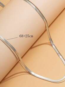 1pc Minimalist Fashion Double-Layer Snake Chain & Cleaver Chain Belly Chain, Suitable For Beach Resort Ladies - As Shown - View 6