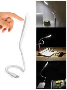 Mini lampe portable pliable USB pour ordinateur portable, convient pour la lecture, le travail, la batterie externe, le camping, l'ordinateur portable, les livres, la veilleuse