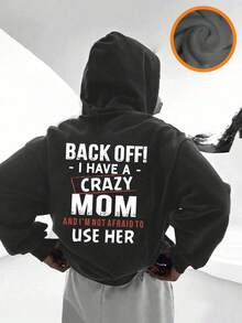 Tween Boys Graphic Print Thermal Lined Hoodie Sweatshirt, Warm & Comfortable For Autumn/Winter