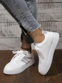 Women's New Spring/Autumn White Sneakers, Casual Sports Running Shoes, Versatile, Non-Slip Flat Shoes