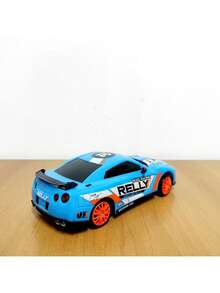 GTR Blue Racing Car With Rechargeable 4x4 Drift Control And 4 Extra Wheels - 藍色 - 查看 7