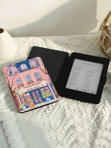 粉色皮革书店书架樱花图案保护套，兼容 Kindle 第十代（2019 款）、Kindle 第十一代至 2024 款（6 英寸），也适用于 Kindle Paperwhite 第十二代（2024 款）、Kindle Colorsoft Signature Edition 及其他型号。支持自动唤醒/睡眠功能，四角防摔，春季礼物。 - 彩色 - 查看 7