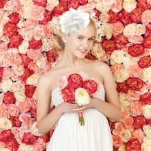 Ibeauti Fascinator Hats With Screentouch Lace Gloves Set Women Tea Party Cocktail Wedding Derby Headwear Short Gloves - 04 Ivory White - 查看 4