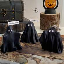 1 Stück Halloween Geist geformte duftende Kerze, handgemachtes duftendes Kerzendekoration, geeignet für Feste, Heimdekoration, Restaurants, Geburtstage, Partys, Badezimmer