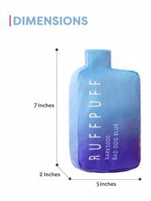 1pc 5*7 Inch Polyester Cute Plush Dog Toy - Funny Imitation Puppy Toy With Squeaker - Dog Birthday Gift (Blue)