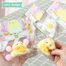 2pcs Squishy Hamster Squeeze Toys,3inch Big Cute Soft Hamster Squishy Toys,Stress Relief Squishies For Kids Party Favors, Pinch Family, Fidget Toys Suitable Adults Kids Big - 彩色 - 查看 5