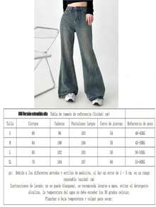 Pantalones de Mezclilla Vaqueros para Mujer  acampanados baratos en México oferta calidad cómodos y baratos Para ocio Lavado azul oscuro  Lavado azul claro - Azul lavado medio - Ver 5