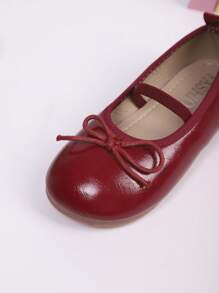 Girls' Flat Shoes, New Autumn Kids Leather Shoes With Bow, Fashion Casual Versatile Student Shoes, Princess Shoes For Outdoor, Performance, Children Flat Shoes