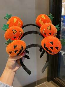 1 件万圣节南瓜怪物头带，可爱有趣的派对卡通发饰 - 彩色 - 查看 2