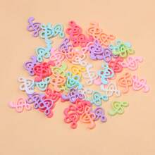 20/50/100pcs Cute Music Note Charms, Resin Mixed Color Pendants For DIY Crafts, Nail Art, Keychains, Phone Cases, Jewelry Making, Handmade Phone Case Decor, Odorless Pendants For Necklaces And Bracelets - Multicolor - View 4