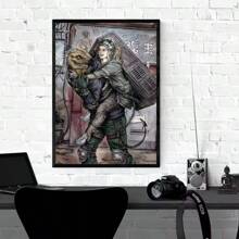 1 pieza Pintura en lienzo con imagen vintage de Dorohedoro, el clásico dibujo animado, para decoración de habitación o dormitorio, sin marco