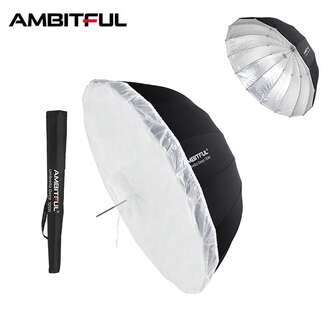  AMBITFUL 105cm 130cm Deep Parabolic Black Silver White Reflective Umbrella Studio Light Umbrella Diffuser Cover Cloth