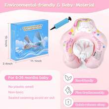 Infant Pool Float With Sun Canopy Inflatable Baby Swimming Floatie With Sponge Bottom Support Water Toys Swim Trainer For Age Of 3-72 Months. New Upgraded Baby Swimming Float Is Designed To Help Babies Learn Kick And Swim In A Horizontal Position (Instead Of Vertical), Removable Canopy Has Mesh Sides