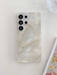 1pc Minimalist Shell & Marble Pattern Transparent Soft TPU Phone Case, Anti-Scratch Anti-Fingerprint Protective Cover With Camera Lens Protection, Compatible With Apple, Nothing, Pixel, INFINIX, Redmi - Multicolor - View 5