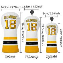 时尚 18 款高尔夫球杆头套高尔夫配件，防尘耐用材料为高尔夫球杆提供最佳保护并延长其使用寿命