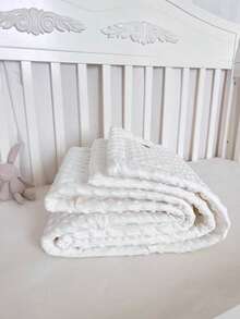 1pc Baby Crib Integrated Soft Bumper Pad, Infant Bed Rail Protector, Newborn Cartoon Embroidery Cushion Crash Pad, Children Anti-Collision Fence - Happy Bear - View 11