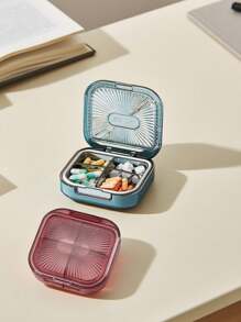 Portable Weekly Pill Box Large Size Waterproof Airtight Medicine Storage Case For Daily Morning, Noon And Night, Compact