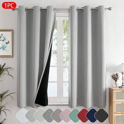 1 Rèm cản sáng có lớp lót cách nhiệt, thích hợp cho phòng khách, phòng ngủ, nhà bếp, phòng tắm, trang trí nhà cửa, trang trí phòng
