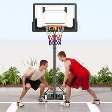 DlandHome Portable Basketball Hoop With Wheels, Adjustable Height From 5.25 To 6.9 Feet, Water-Filled Base, Suitable For Indoor And Outdoor Use, Ideal For Adults And Teenagers - 白色 - 查看 5