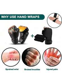 Punching Bag For Adults Unfilled Heavy Punching Bag, Boxing Bag Set With Punching Gloves, Wraps, Chain, Ceiling Hook For MMA Kickboxing Boxing Karate Muay Thai Taekwondo - 黑色 - 查看 5