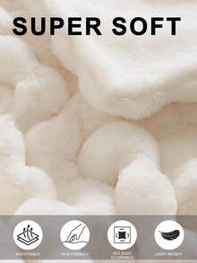 1pc Solid Color Plush Blanket, Available In Multiple Colors, Soft & Warm Faux Fur Luxury Style Throw Blanket, Suitable For Living Room, Bedroom, Sofa And More, Fluffy Long Pile Blanket, Soft & Cozy Sofa Throw, Autumn Decor, Room Decor, Back To School, Study Supplies