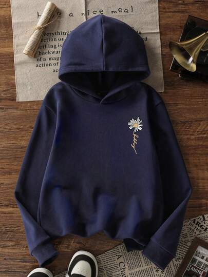1pc Tween Girl Thermal Lined Thick Warm Sweatshirt, Young Student Clothing, Suitable For Kids Autumn/Winter Long Sleeve Top