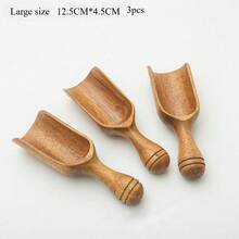 厨房与餐厅用品、厨房用具及小工具、量具、量勺、平铲、红木量勺、咖啡豆量勺、红木勺、木罐勺、木浴盐勺、茶匙、洗衣粉勺、奶粉勺、木糖勺、蜂蜜勺多件套，送给妻子或母亲的礼物。有1件套/2件套/3件套/4件套/5件套/6件套可选，家庭晚餐用品，圣诞派对用品 - 原木色 - 查看 20