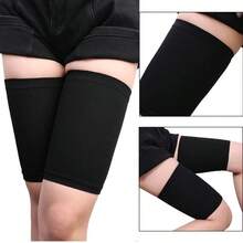 1 Paar hochelastische, warme und reibungsbeständige Ärmel für Oberschenkel oder Waden, aus festem Strickstoff mit Schlupfdesign, geeignet für alle Jahreszeiten