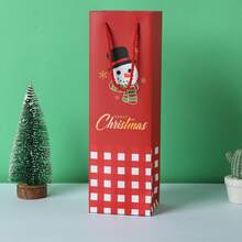 5 pachete de 10 pungi cadou pentru sticle de vin de Crăciun, 5 modele, inclusiv Moș Crăciun, ren, brad de Crăciun, om de zăpadă, acadea, pungi cadou pentru sticle de vin de sărbători, aprovizionare vrac, pentru ambalarea sticlelor de vin de Crăciun.