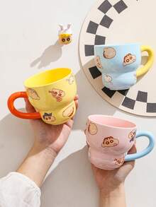 CRAYON SHINCHAN 340 ml Tasse en céramique en forme de gourde officielle Crayon Shin-Chan, tasse à lait créative pour le petit-déjeuner, tasse à café pour couple, cadeau d'anniversaire