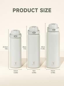 Meoky 24oz 真空保溫水壺，附 2 合 1 吸管與杯蓋，保冷 24 小時，防漏，適用車用杯架，不鏽鋼材質，適合運動、旅行與學校使用 - 白色 - 查看 4