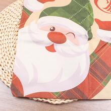 Large Capacity Merry Christmas Santa Claus Print Drawstring Bag, DIY Christmas Party Gift Packaging Candy Storage Bag, Essential Gift Wrapping Bag - Multicolor - View 3