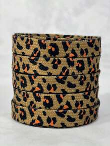 1 Cặp dây giày dệt thoi bằng polyester họa tiết da báo nhiều màu thời trang, phù hợp cho giày thể thao, giày chạy bộ, giày vải - Nhiều màu - Xem 22