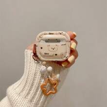 1 件 3D 卡通汗渍泰迪熊耳机保护套，兼容 1/2 和 3/4/Pro/Pro2，可作为送给朋友、家人、女朋友和男朋友的礼物。泰迪熊兼容 Apple 4/3 耳机保护套无线蓝牙保护套，具有柔软的 3D 泰迪熊造型和可爱的汗渍滴状细节。 - 彩色 - 查看 9