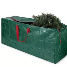 1pc Christmas Tree Storage Bag - Heavy Duty Large Capacity Organizer Bag, Suitable For 7.5/9ft Artificial Christmas Tree, With Durable Reinforced Handles And Double Zippers - Waterproof Material, Dust-Proof, Moisture-Proof, Insect-Proof. - Green - View 7