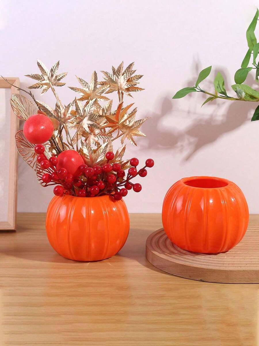 1pc Plastic Vase Nordic Style Faux Ceramic Flower Vase Flower Pot Dried Flower Vase Shatter-Resistant Flower Basket Fresh Flower Container Suitable For Wedding Decor Home Bedroom Ornament Hotel Decoration
