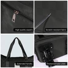 Bolsa de viaje expandible con ruedas - Equipaje de mano grande con ruedas giratorias, bolsa de viaje plegable para fin de semana, capacidad de 28 a 58 litros - Negro - Ver 4